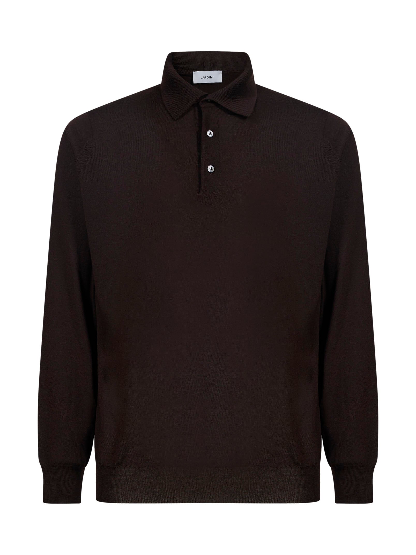 Polo a maniche lunghe in marrone 