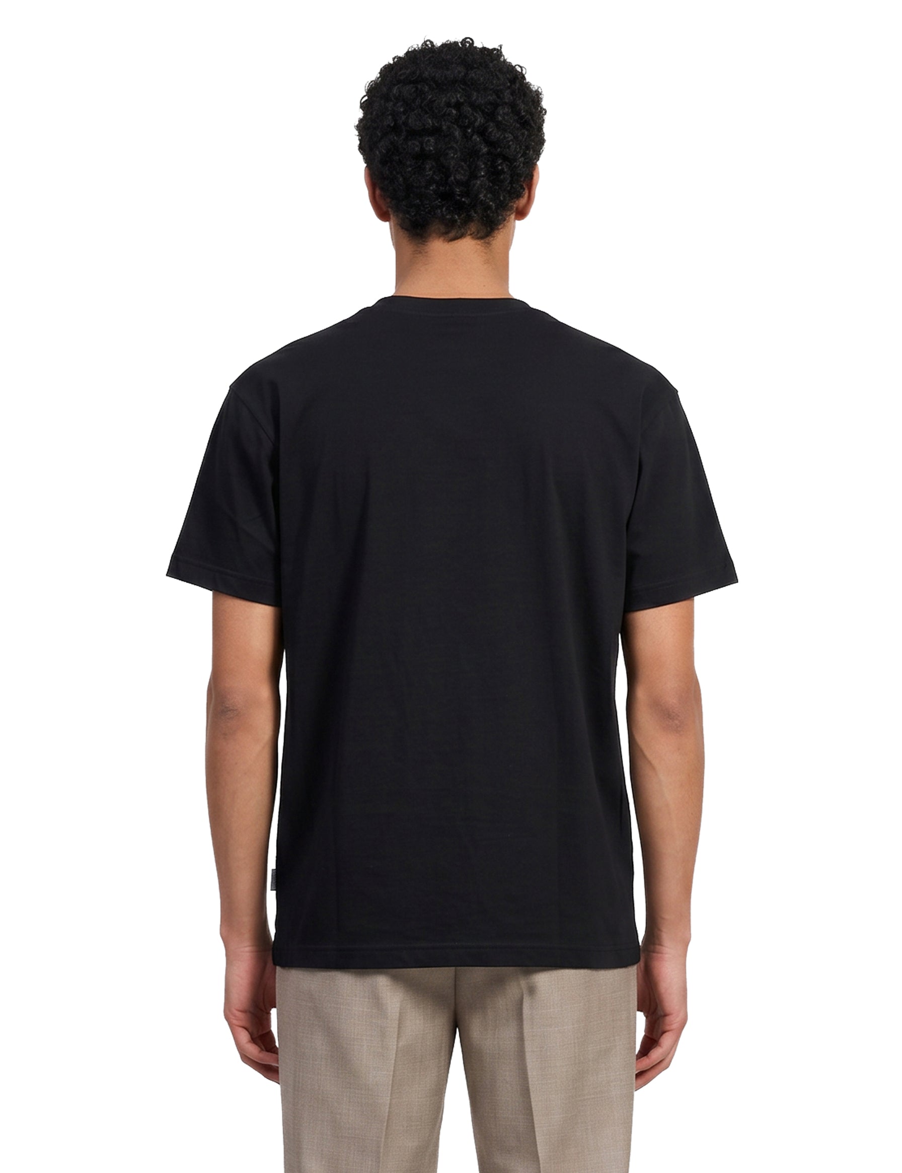 T-shirt a maniche corte in nero 