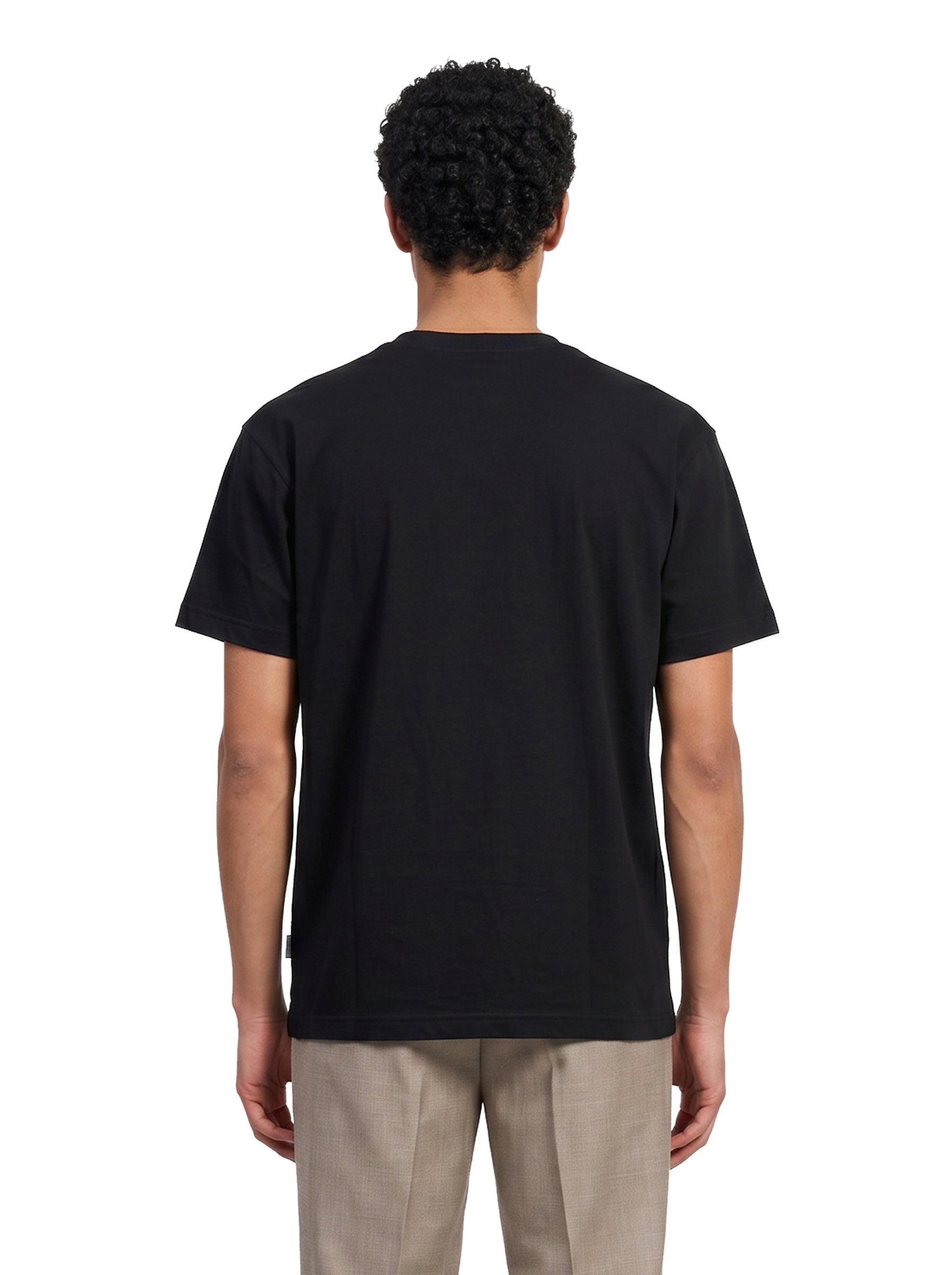 T-shirt a maniche corte in nero 