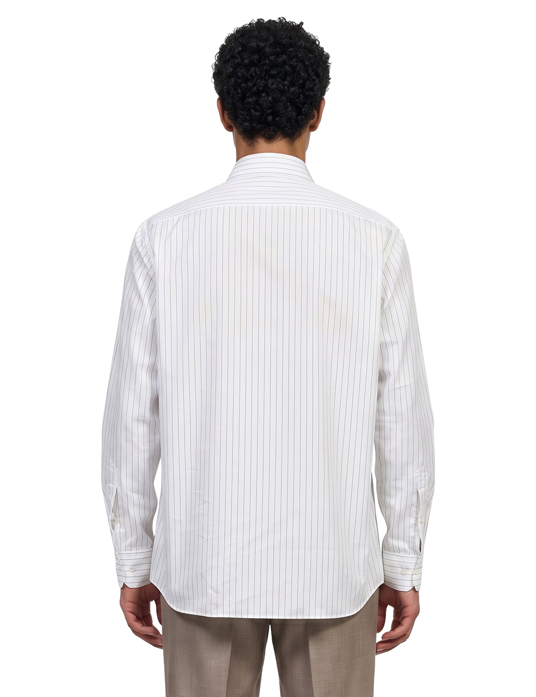 Camicia a righe in bianco 