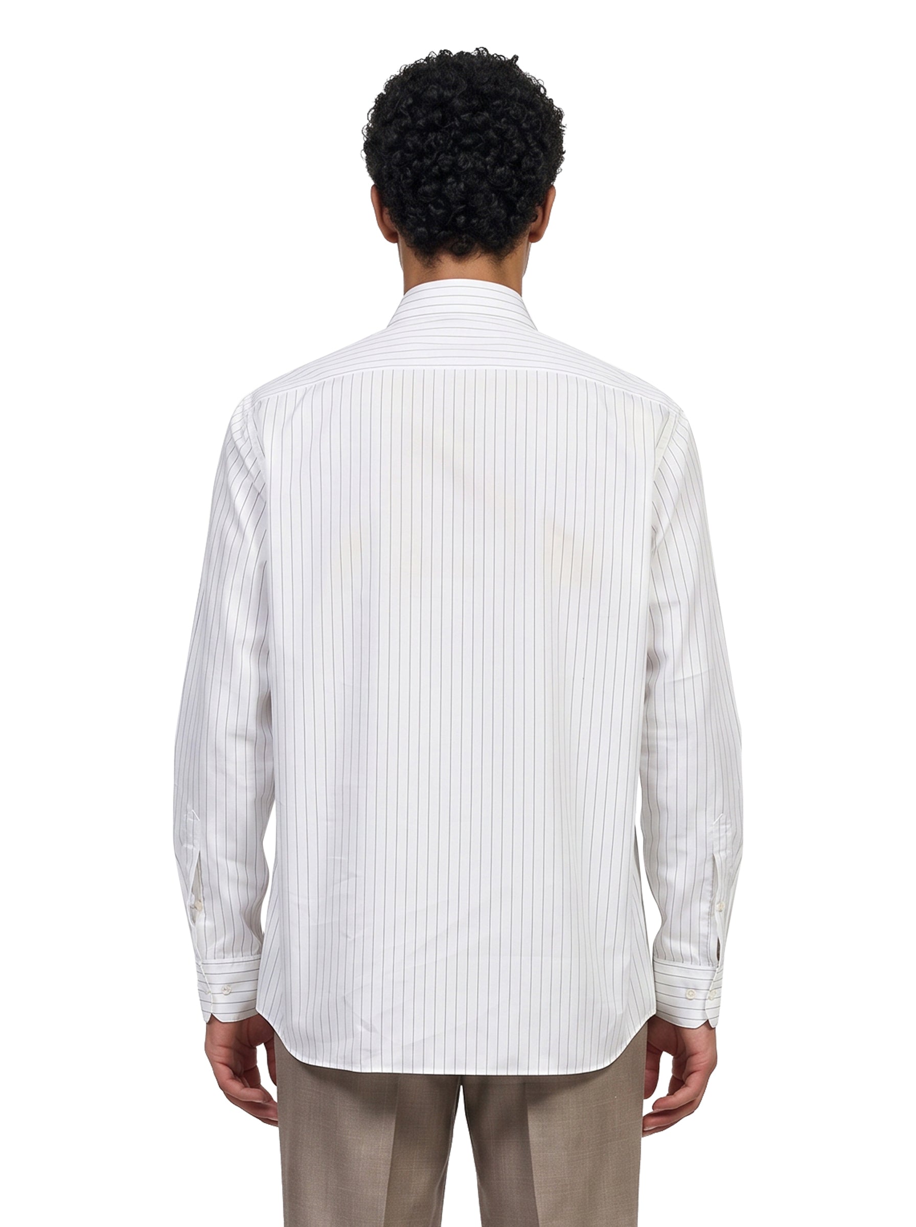 Camicia a righe in bianco 