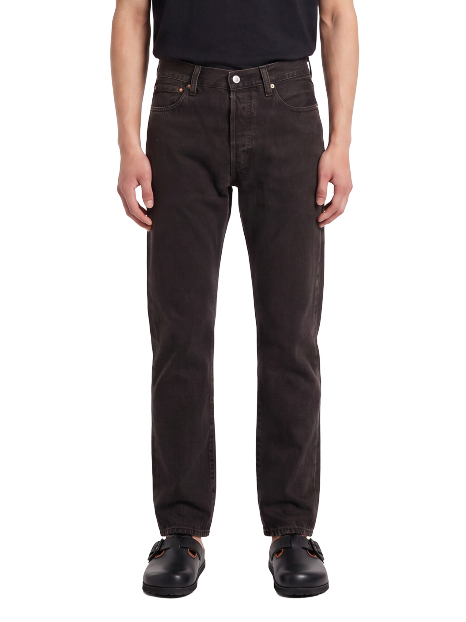 Jeans a gamba dritta 501 in marrone 