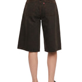 Bermuda Super Baggy Jort in marrone 
