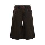 Bermuda Super Baggy Jort in marrone 