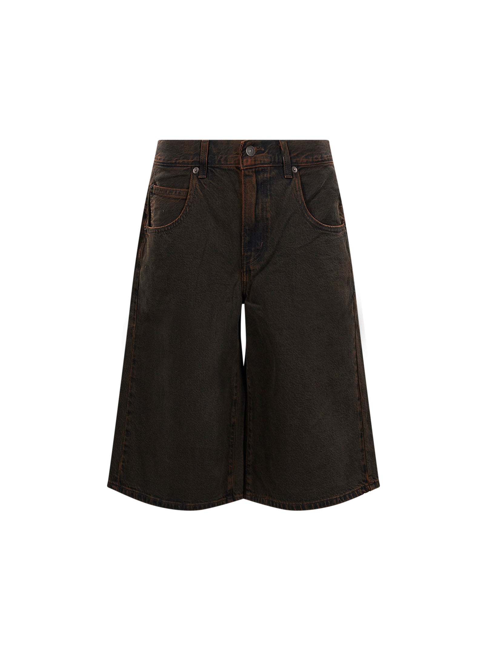 Bermuda Super Baggy Jort in marrone 