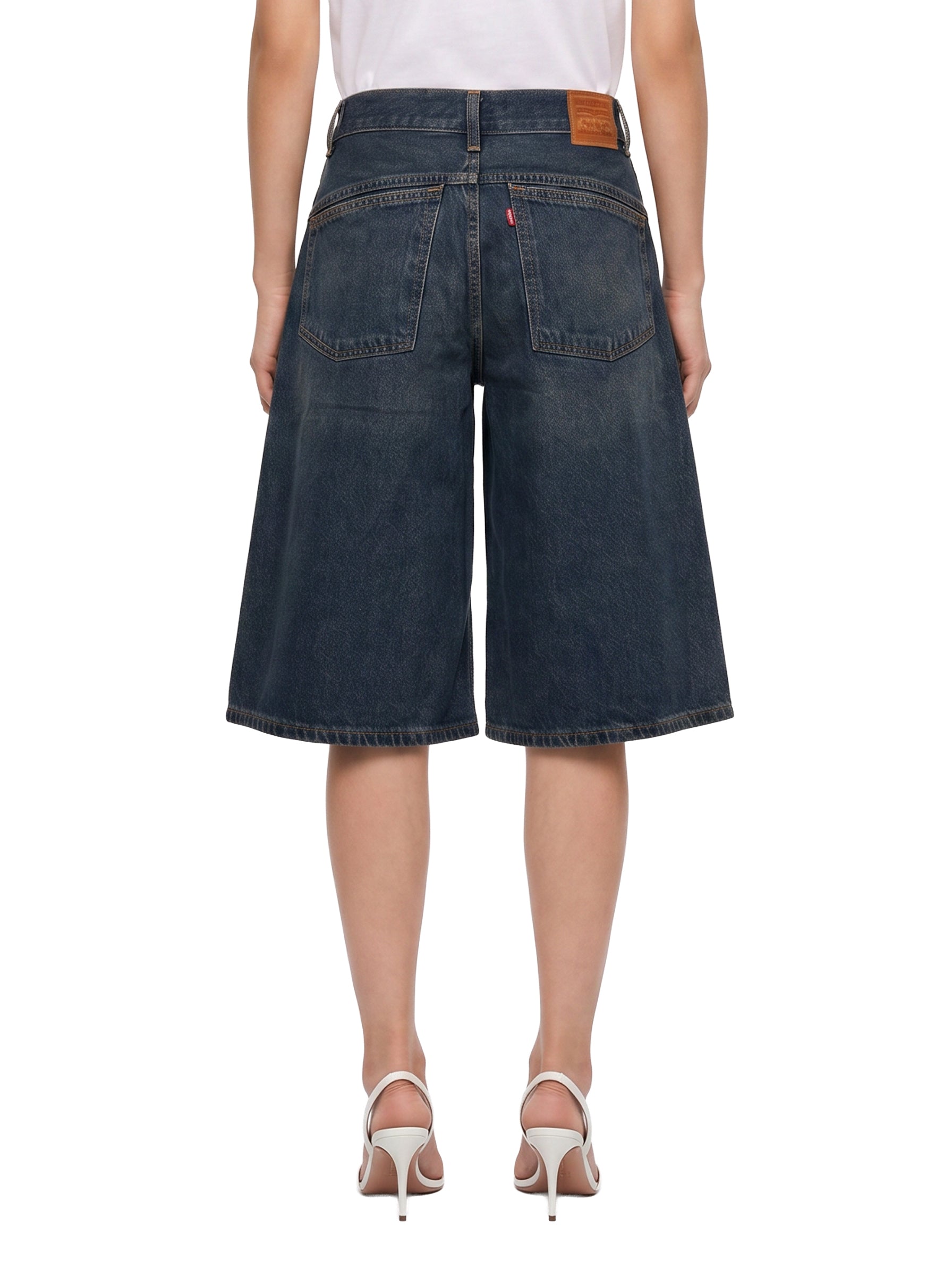 Bermuda Super Baggy Jort in blu 