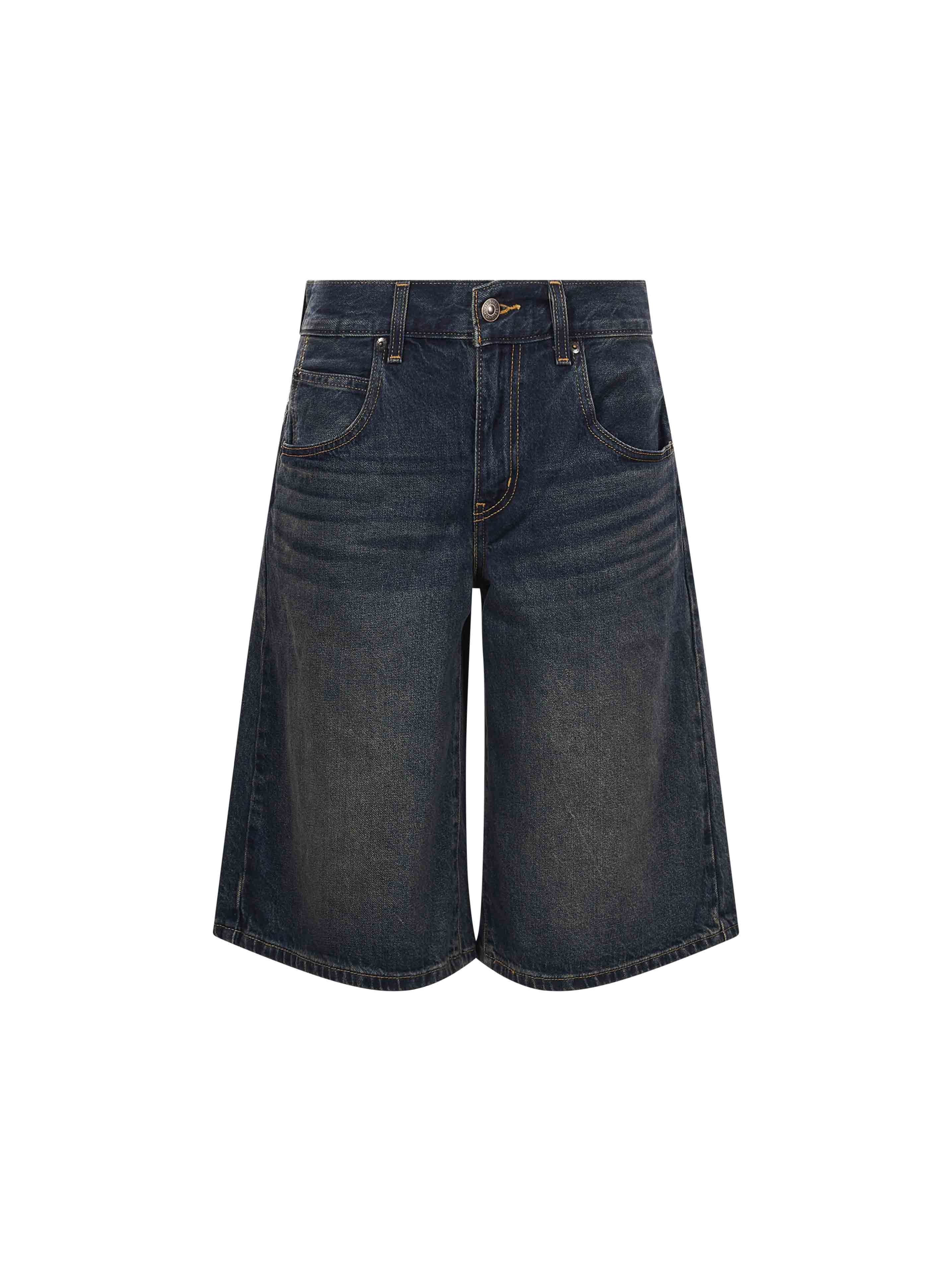 Bermuda Super Baggy Jort in blu 