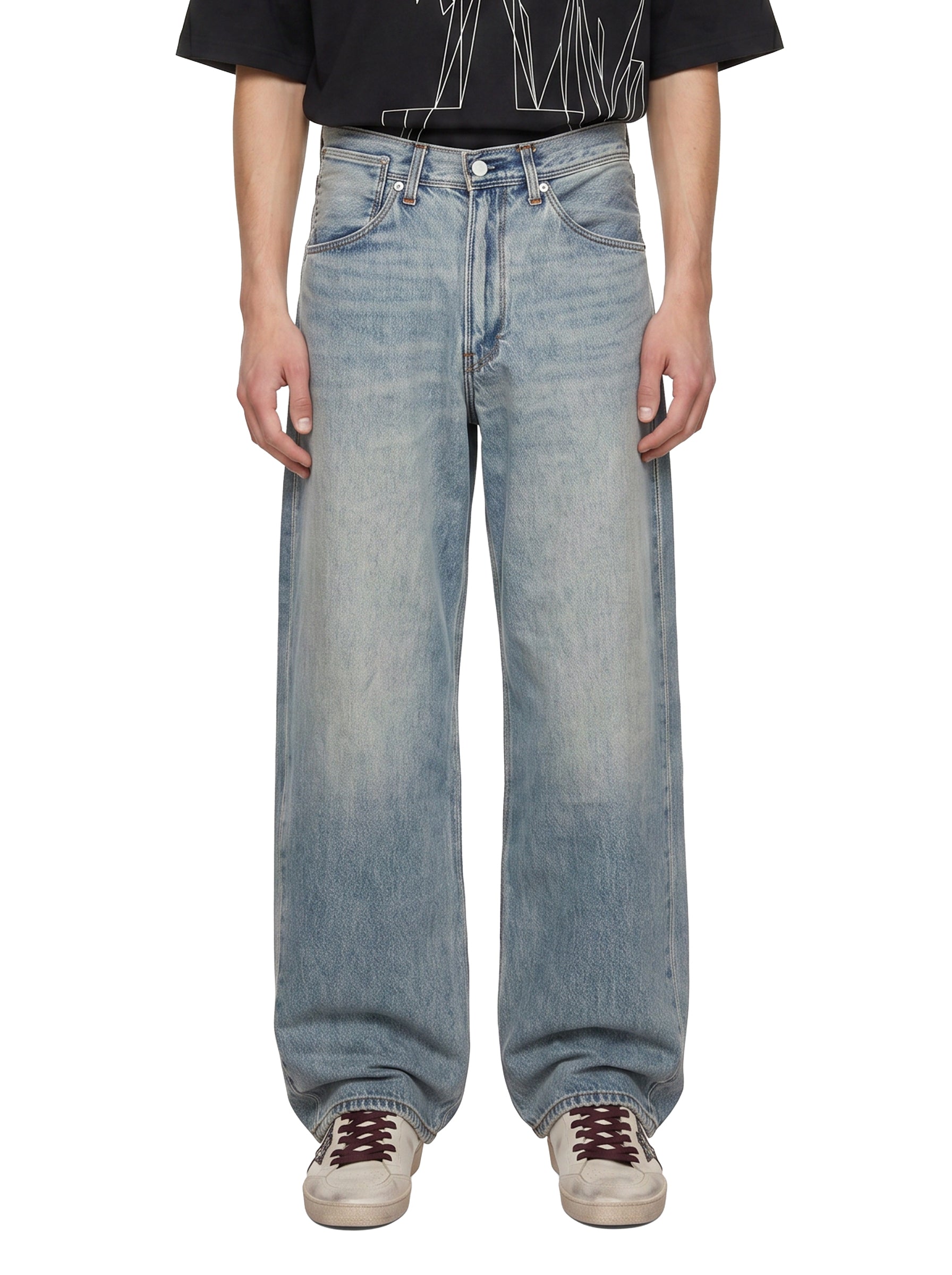 Jeans Twisted Baggy in blu 