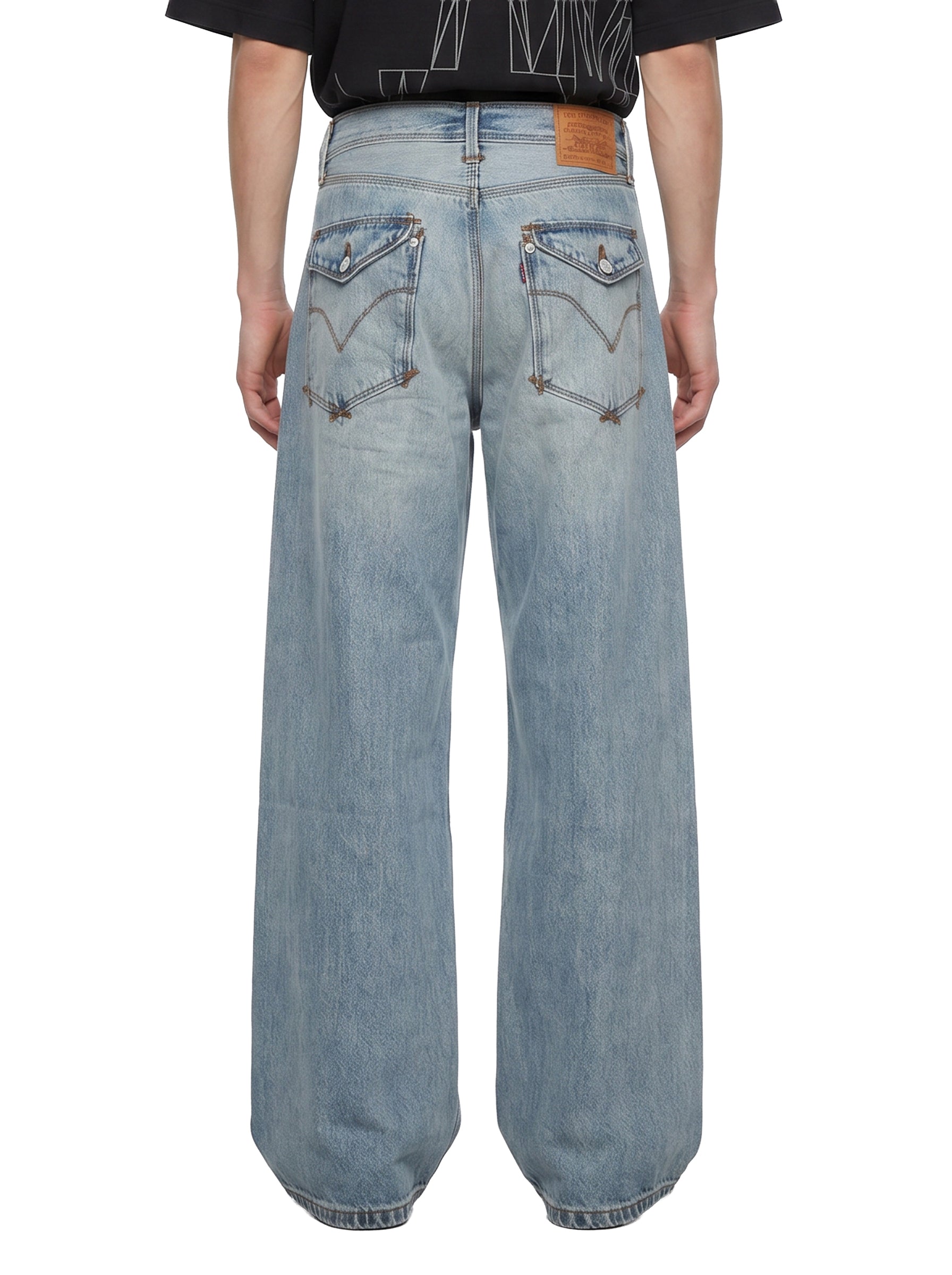 Jeans Twisted Baggy in blu 