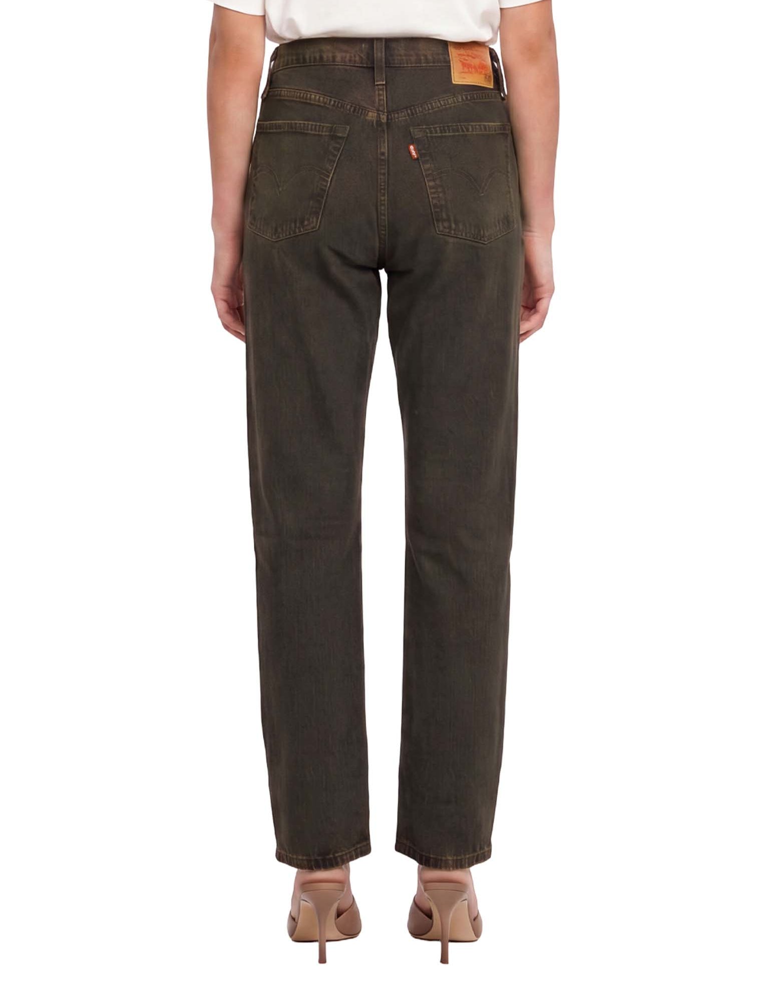 Jeans a gamba dritta 501 in marrone 