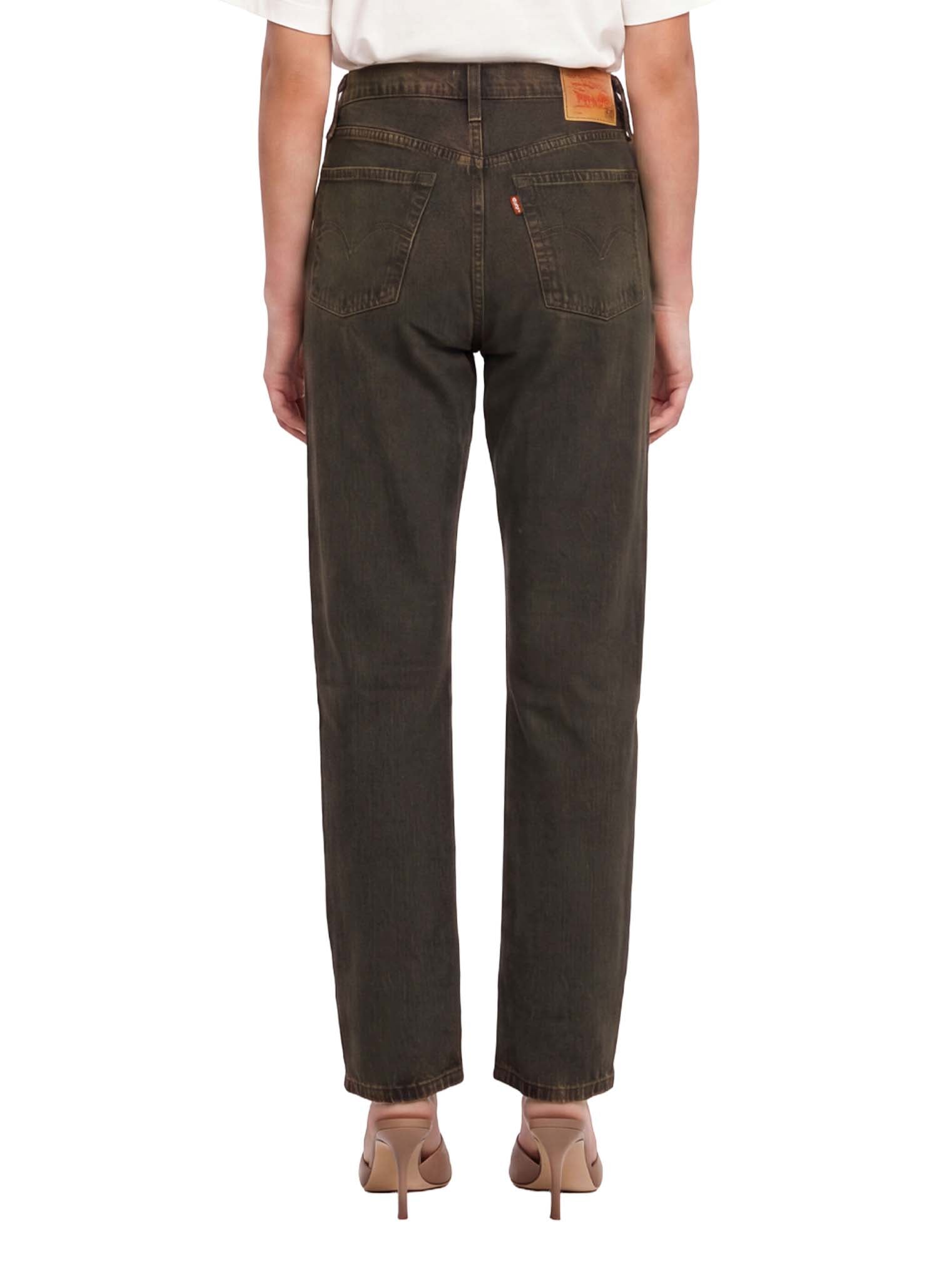 Jeans a gamba dritta 501 in marrone 