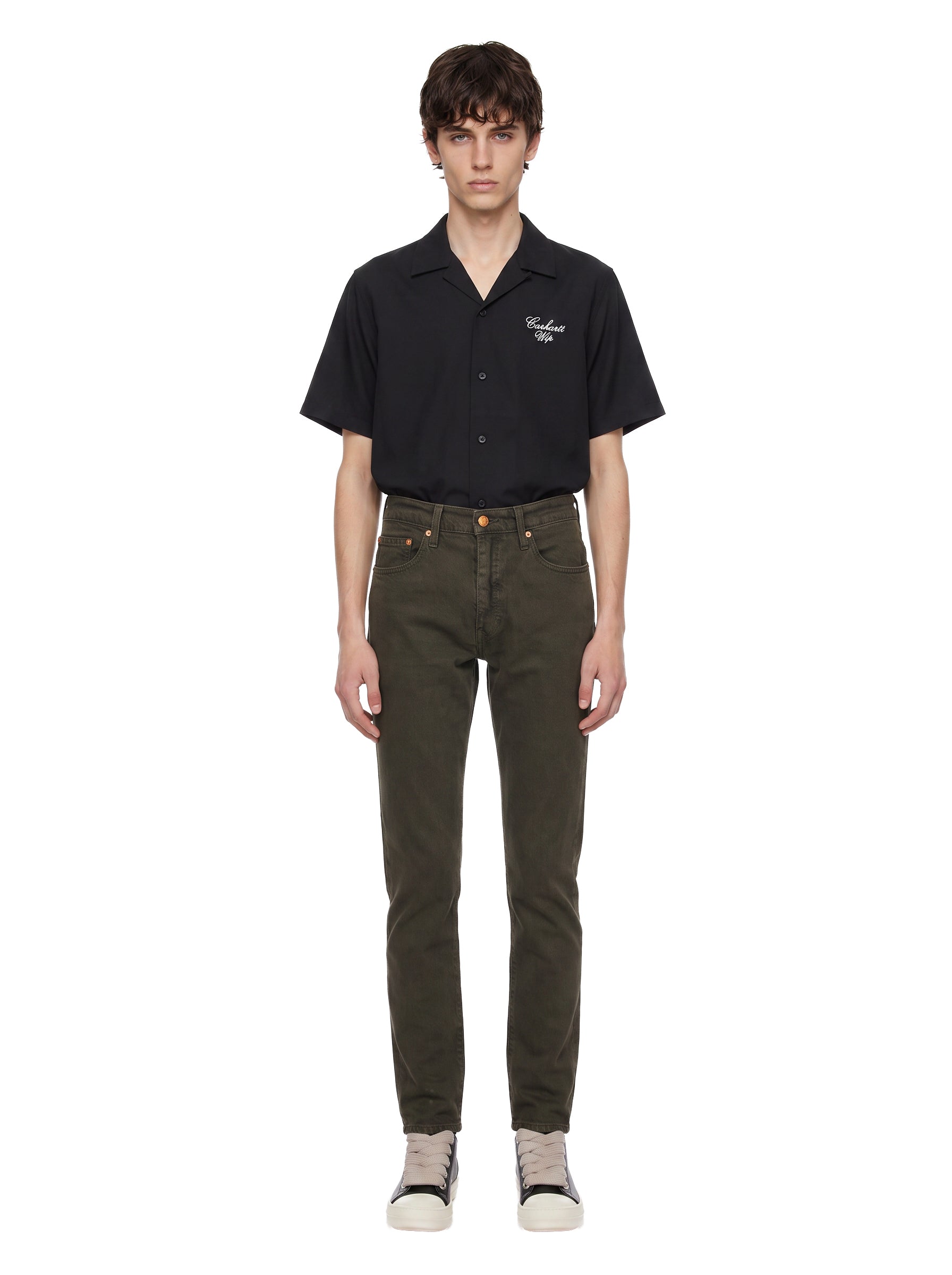 Jeans 502 Taper in marrone 