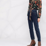 Jeans dritti 501 crop in blu 