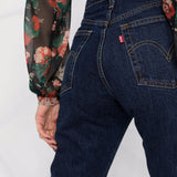 Jeans dritti 501 crop in blu 