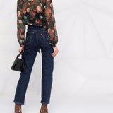 Jeans dritti 501 crop in blu 