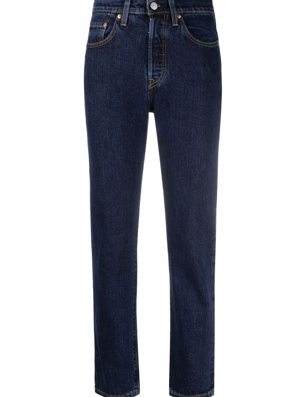 Jeans dritti 501 crop in blu 