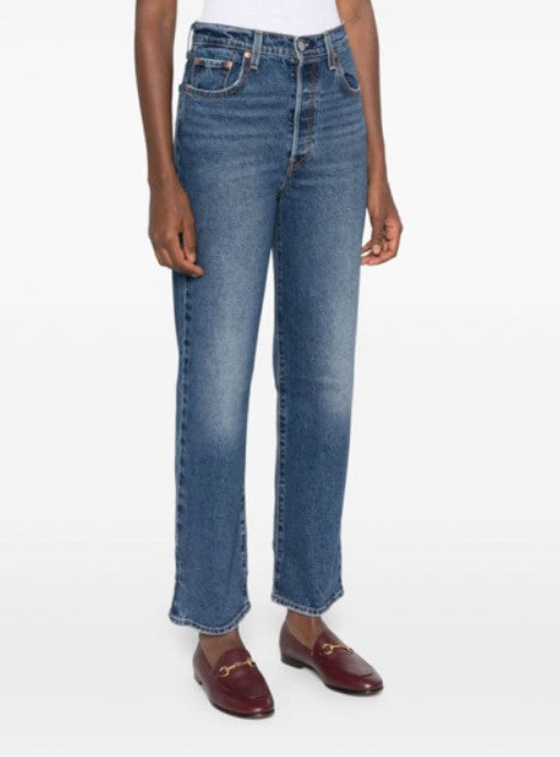 Jeans a gamba dritta robcage in blu 