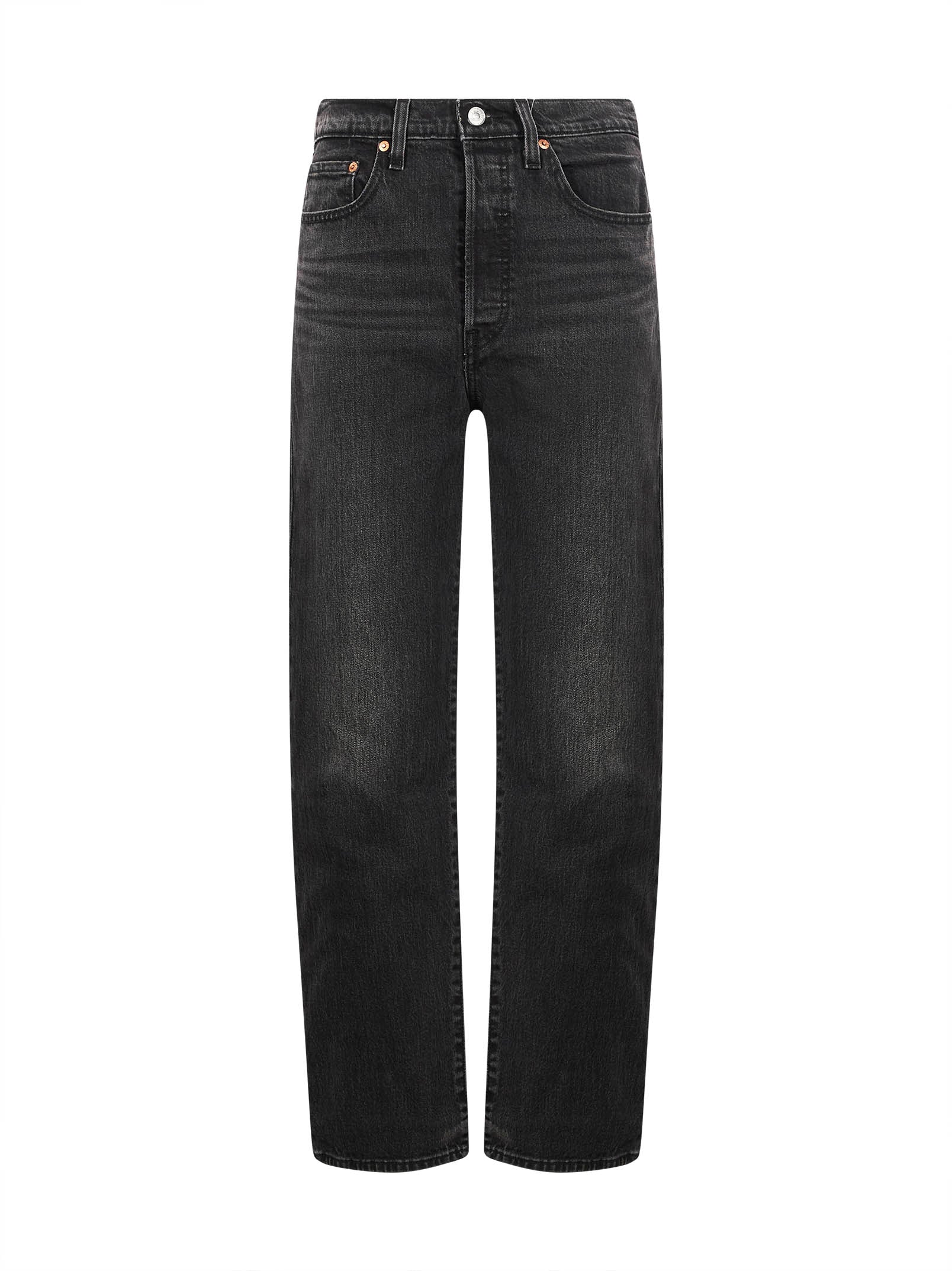 Jeans a gamba dritta Ribcage in nero 