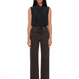 Jeans a gamba dritta Ribcage in marrone 