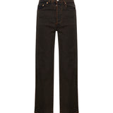 Jeans a gamba dritta Ribcage in marrone 