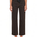Jeans a gamba dritta Ribcage in marrone 