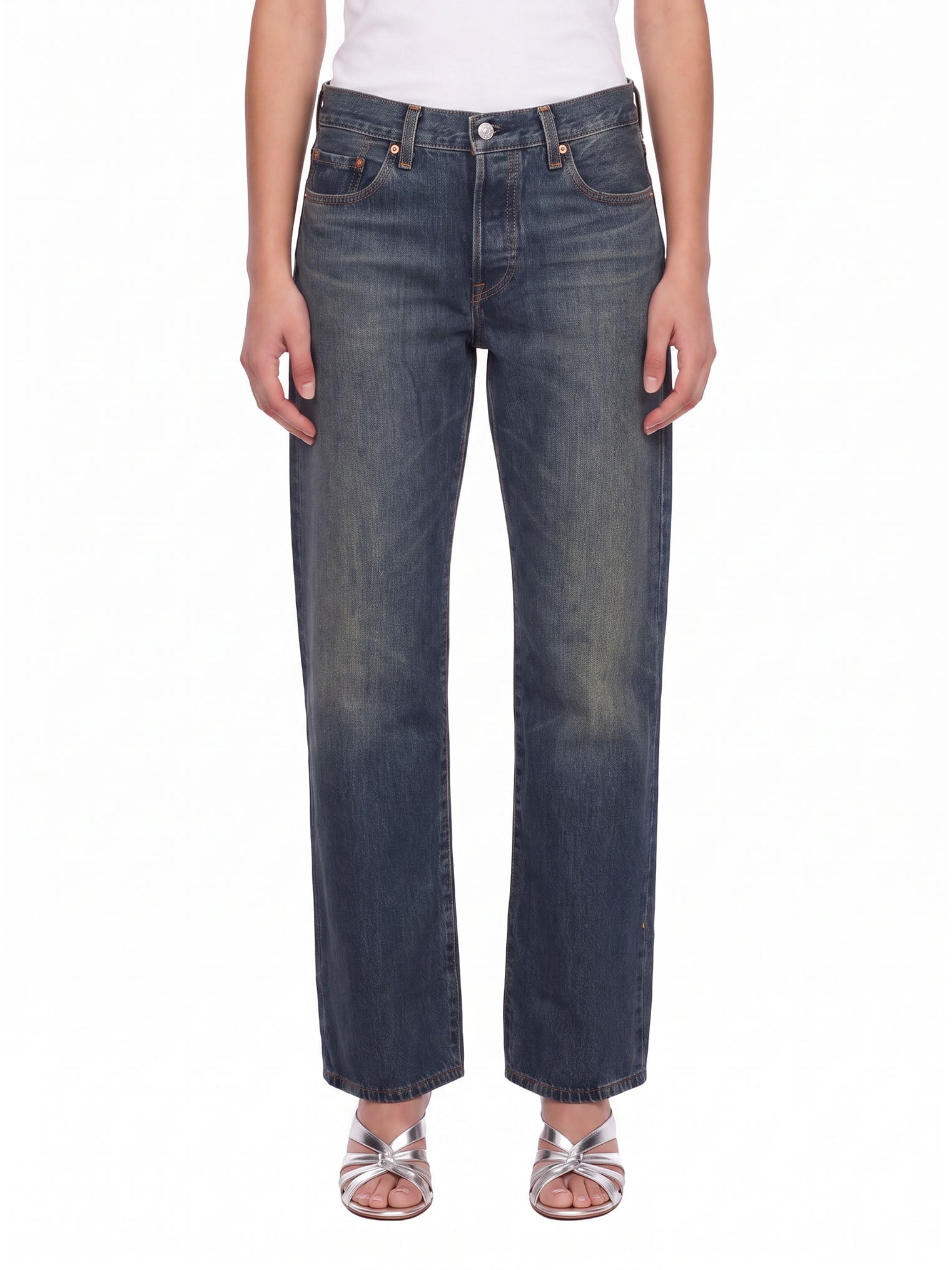Jeans a gamba dritta 501 in blu 