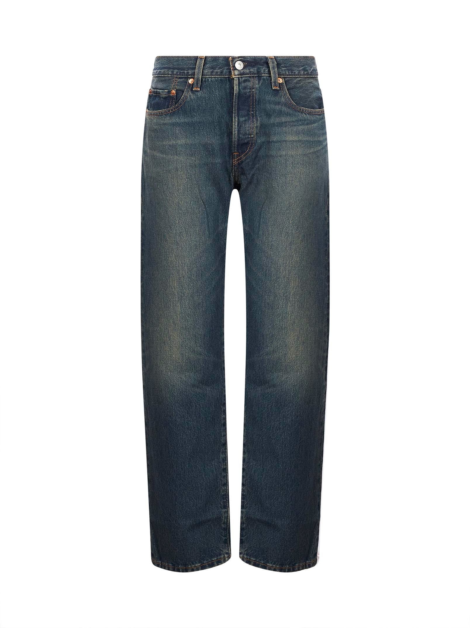 Jeans a gamba dritta 501 in blu 