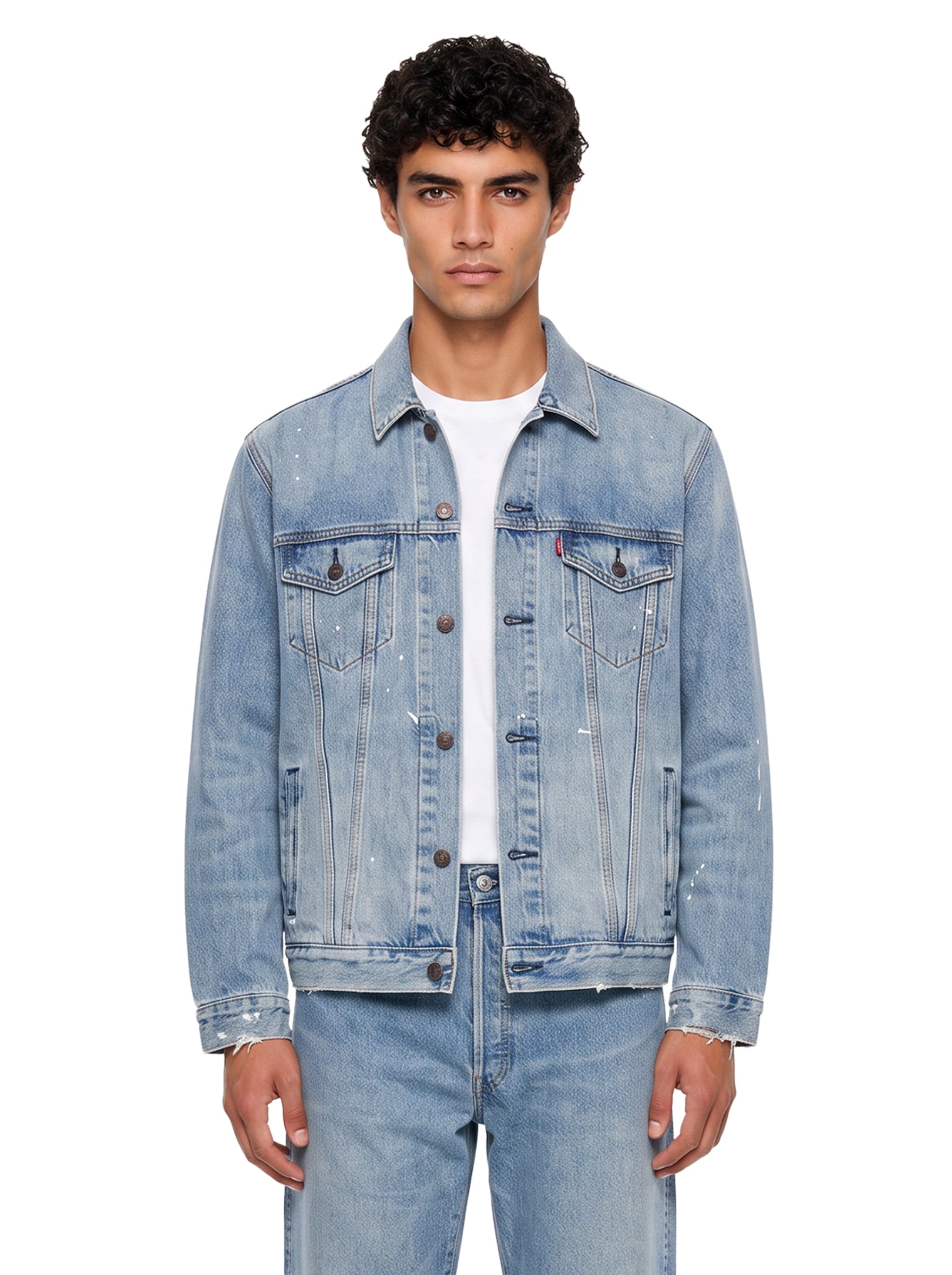 Giacca denim Trucker in blu 
