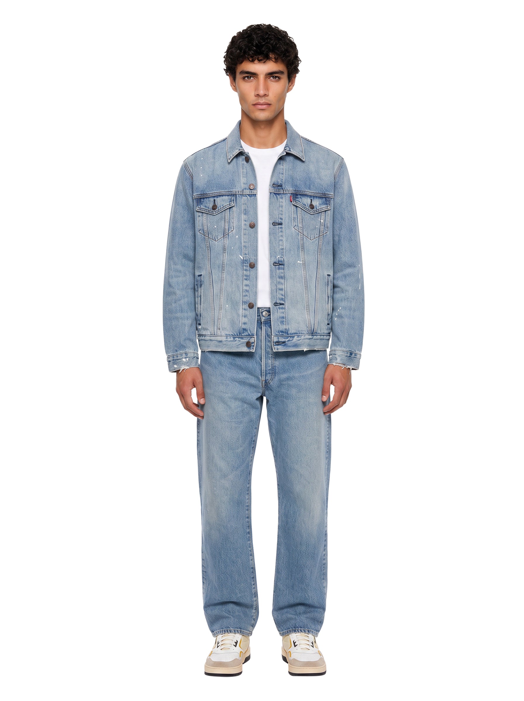 Giacca denim Trucker in blu 