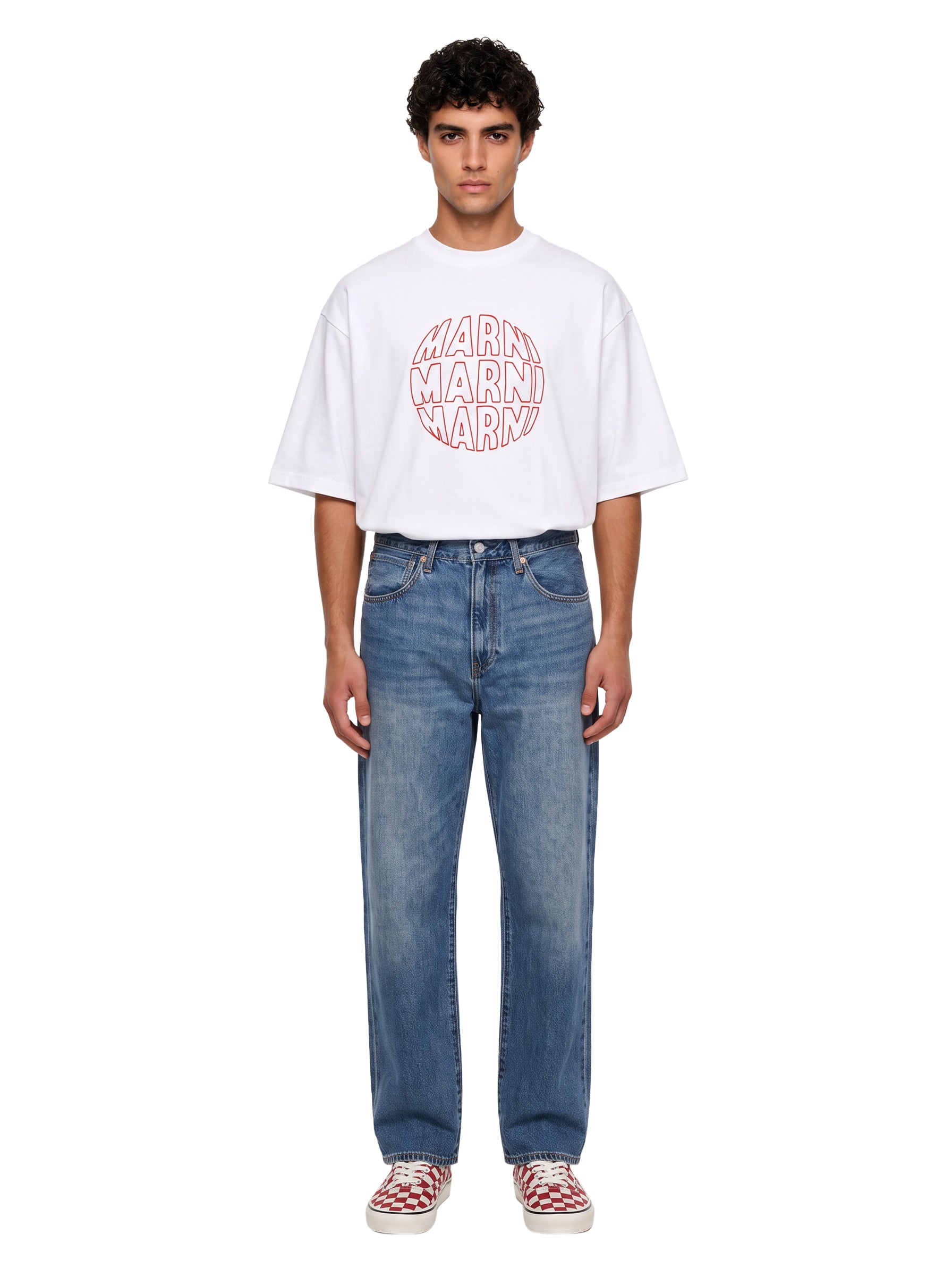 Jeans con vestibilita ampia Marker Loose in blu 
