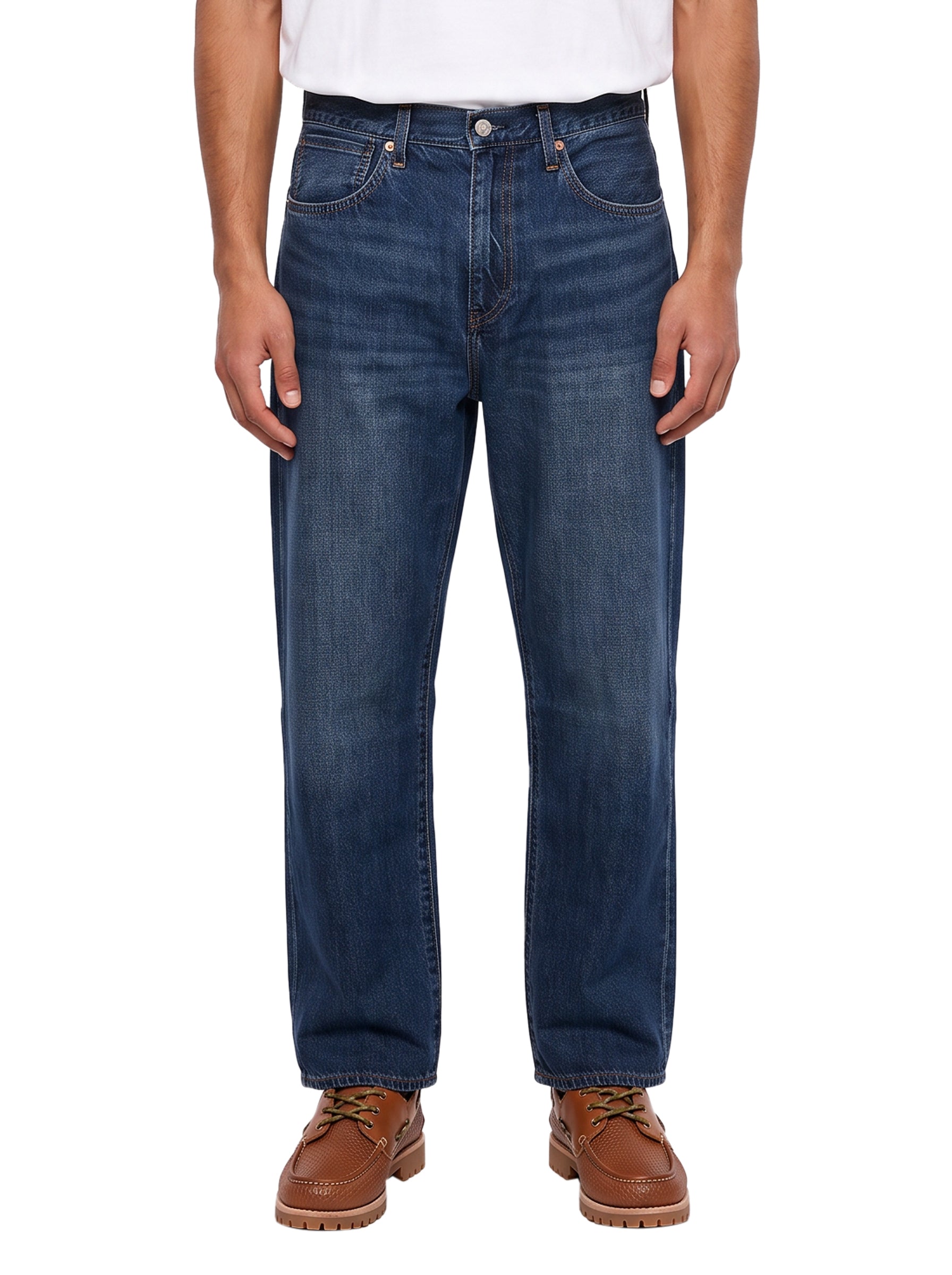 Jeans con vestibilita ampia Marker Loose in blu 