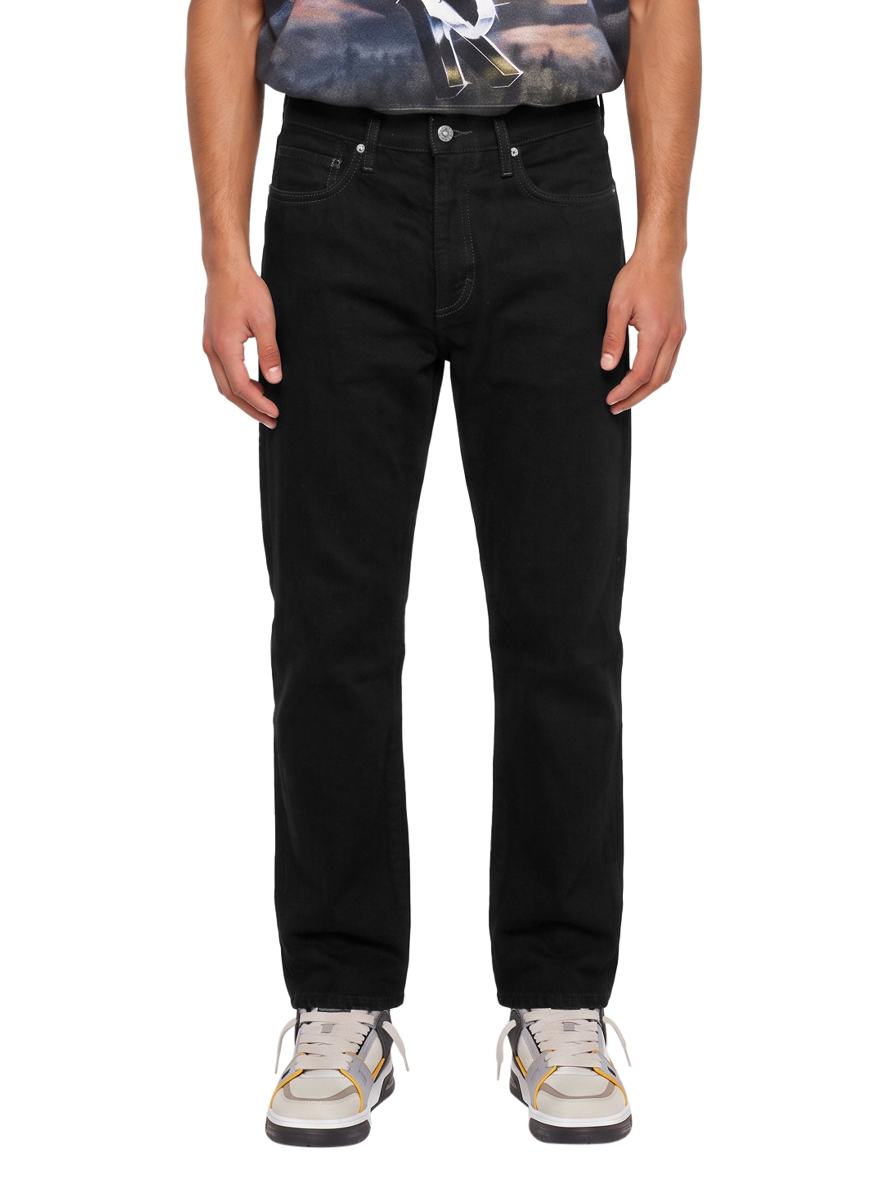 Jeans a gamba dritta Anchor in nero 