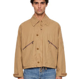 Giacca modello Pilot con tasche in beige 