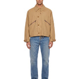 Giacca modello Pilot con tasche in beige 