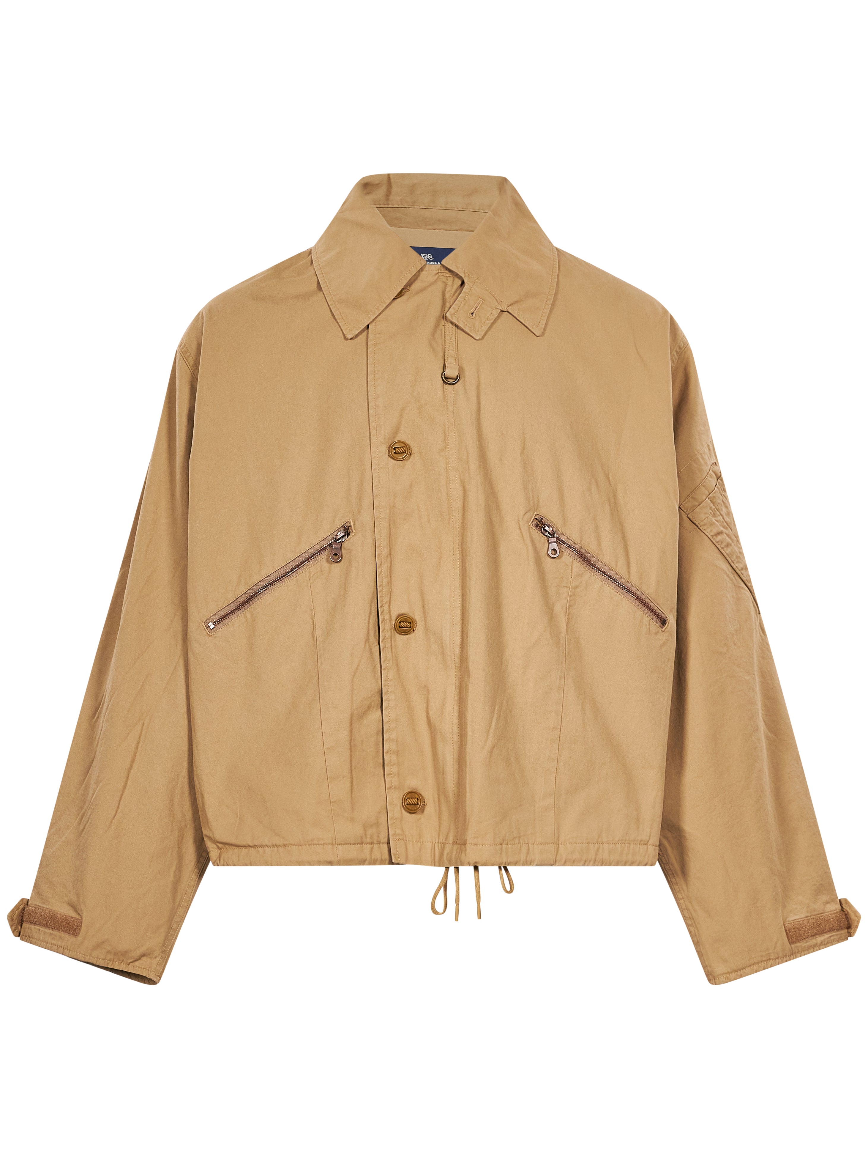 Giacca modello Pilot con tasche in beige 