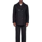 Cappotto doppiopetto Dalton in blu 