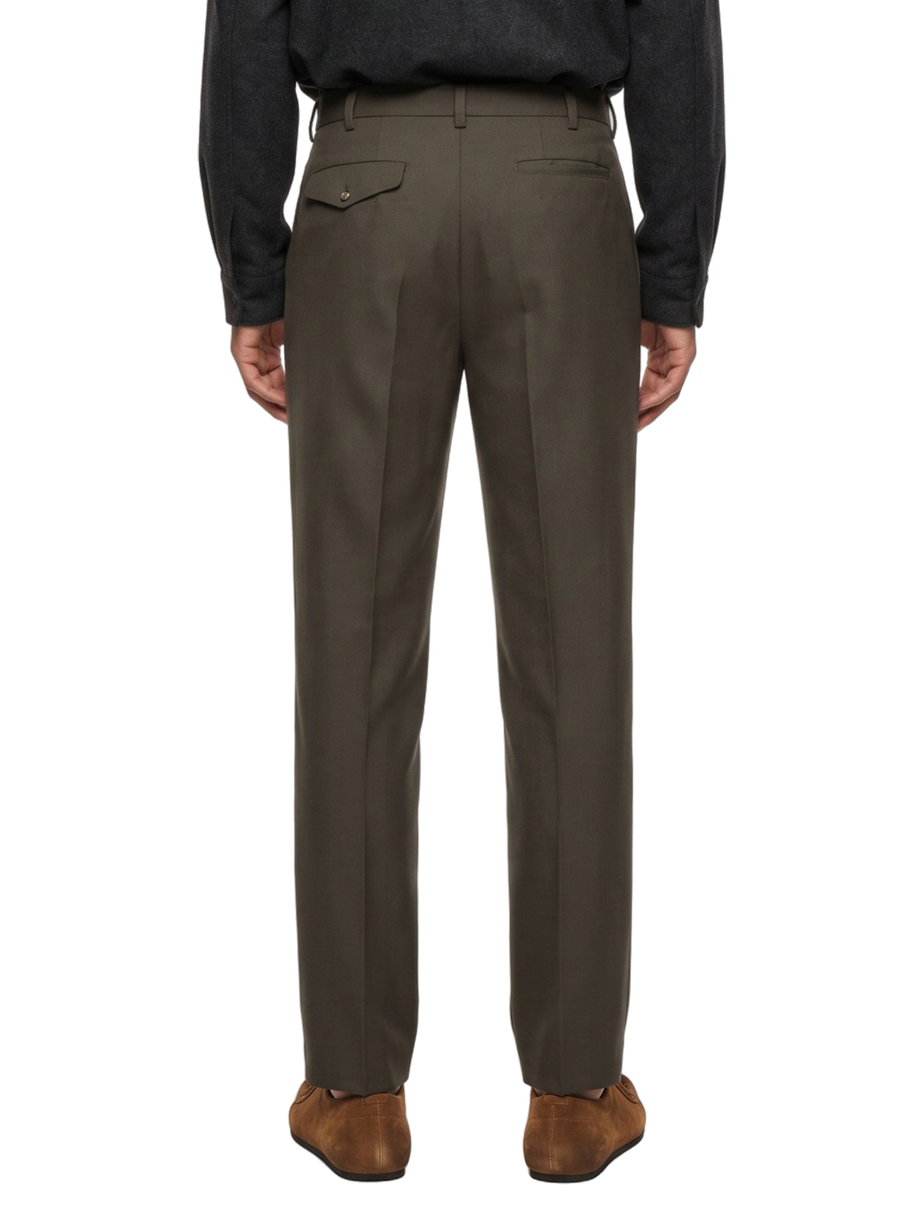 Pantaloni con doppia pinces in marrone 