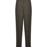 Pantaloni con doppia pinces in marrone 