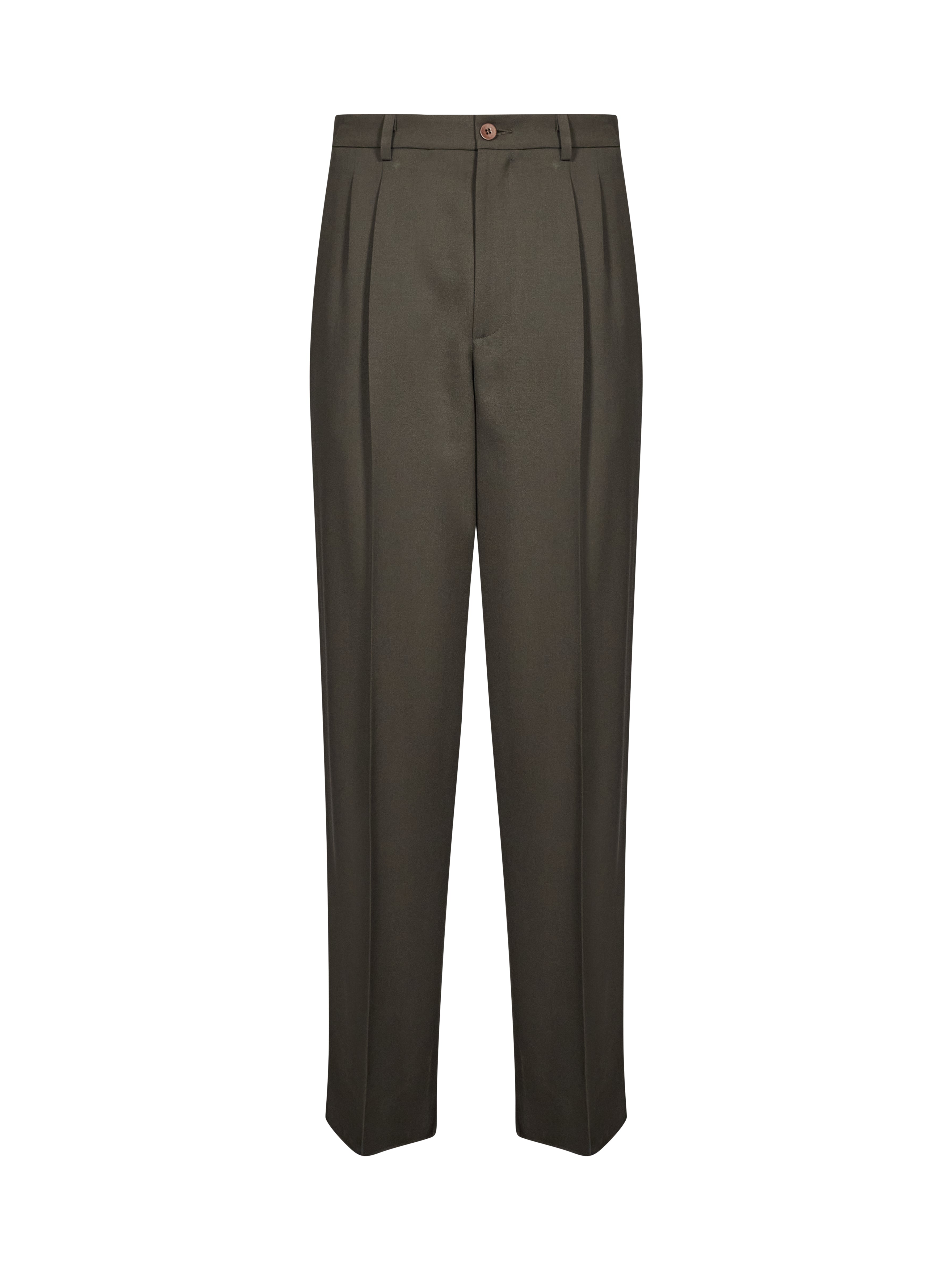 Pantaloni con doppia pinces in marrone 