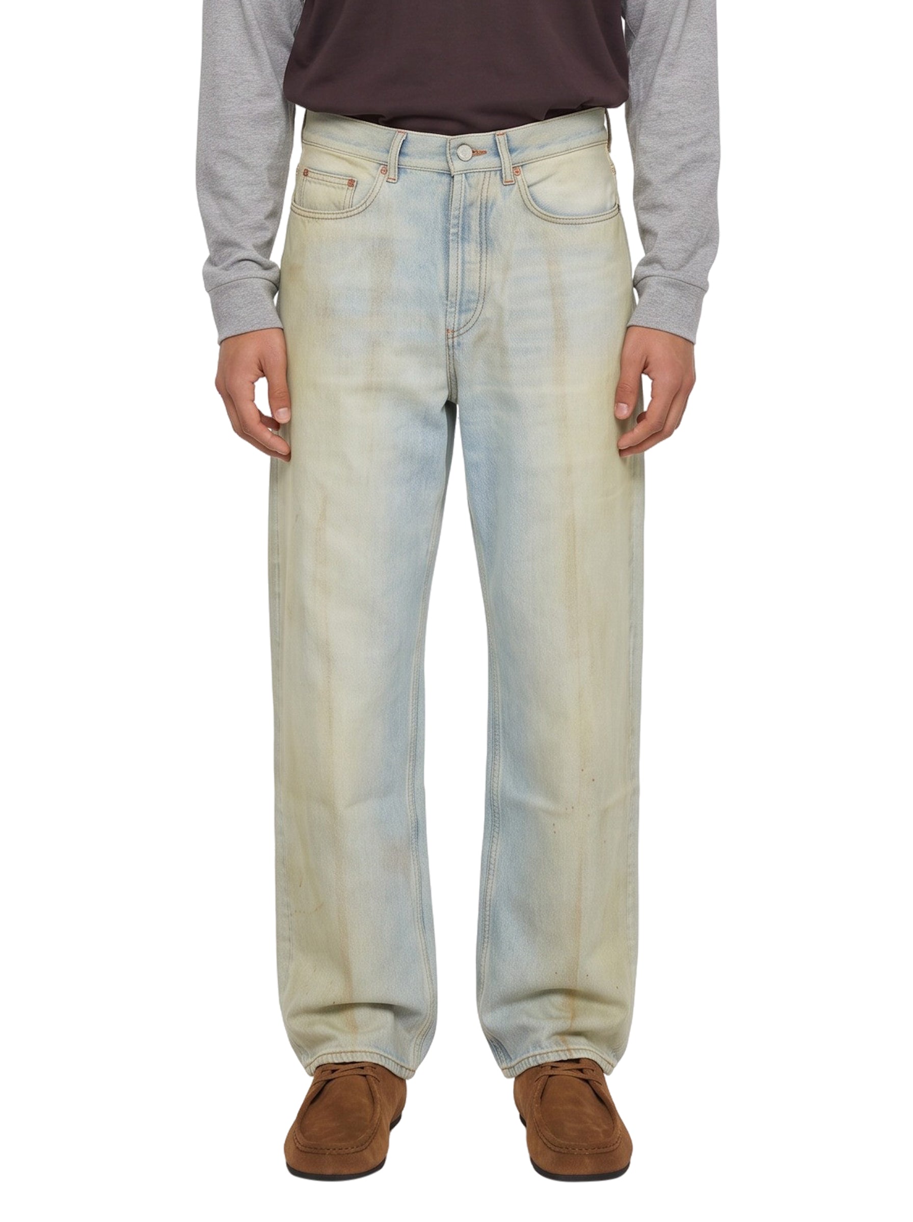 Jeans Flattone sfumati in blu 