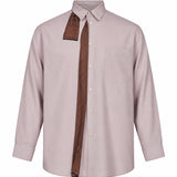 Camicia con foulard in lilla 