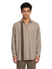 Camicia con foulard in marrone