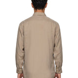 Camicia con foulard in marrone 