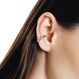Ear Cuff con Ametista in oro<BR/> 