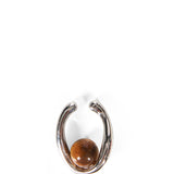 Ear Cuff con Occhio di Tigre in argento 