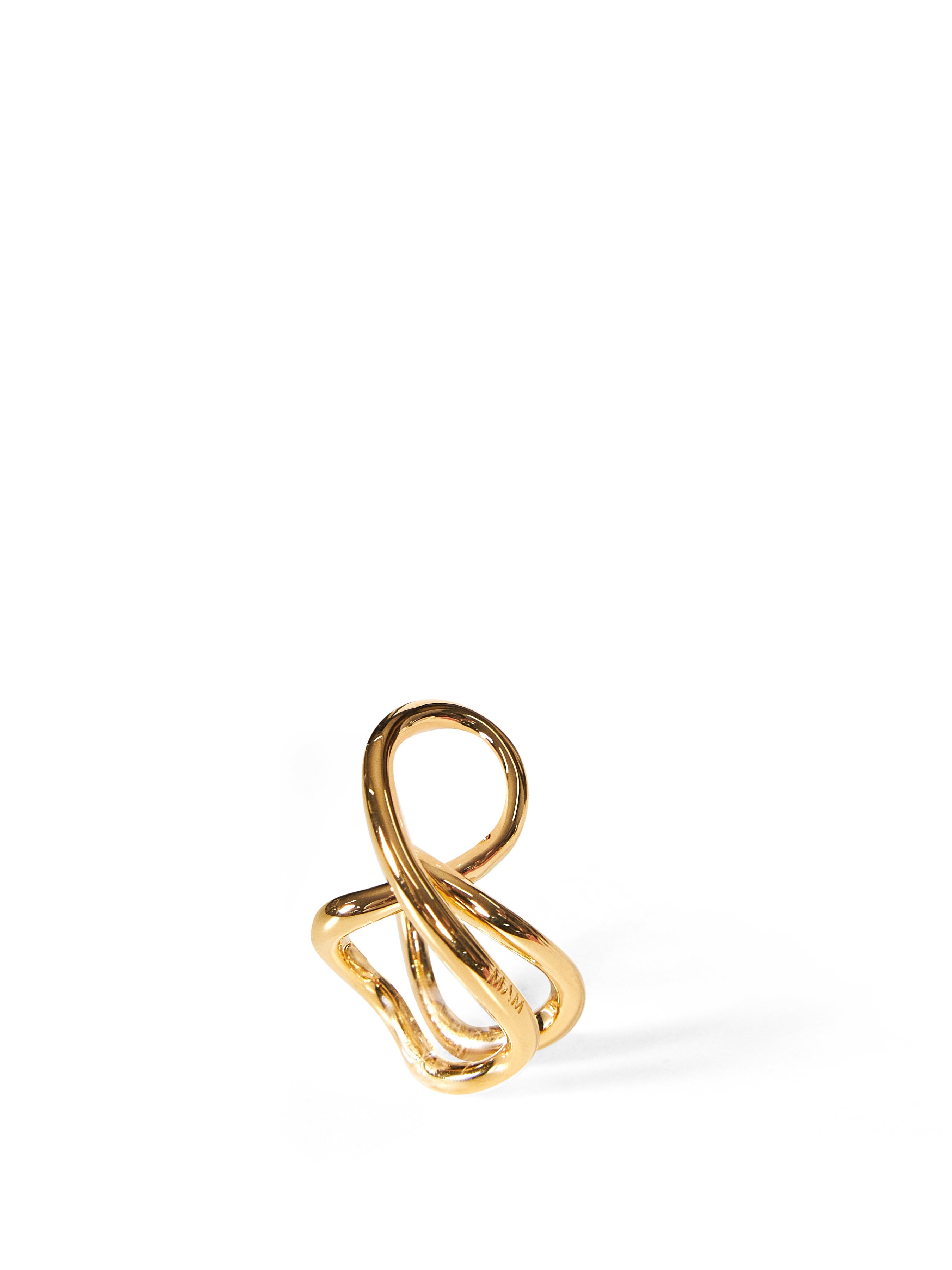 Anello per unghia con Quarzo Rosa in oro 