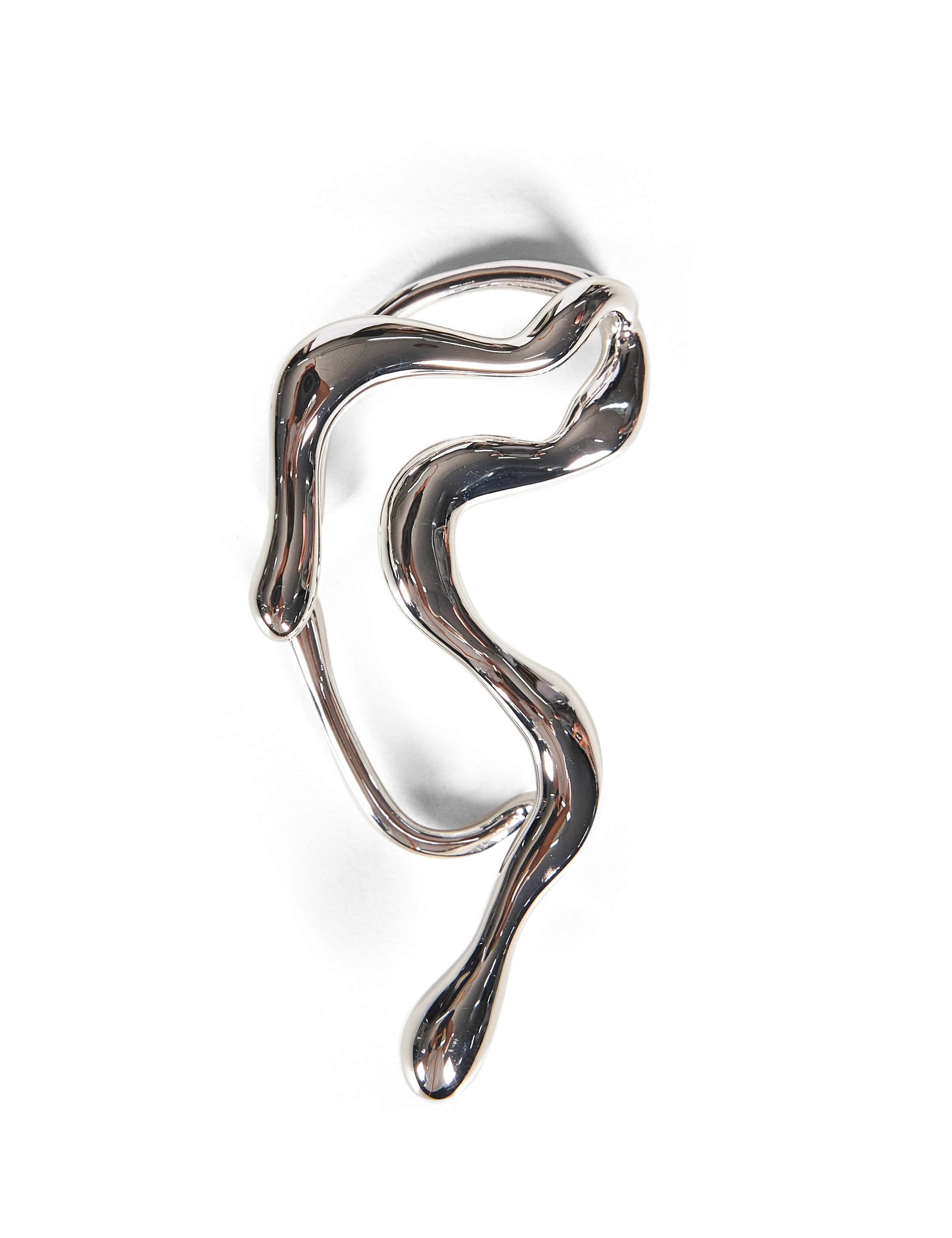 Earcuff ondulato in argento 