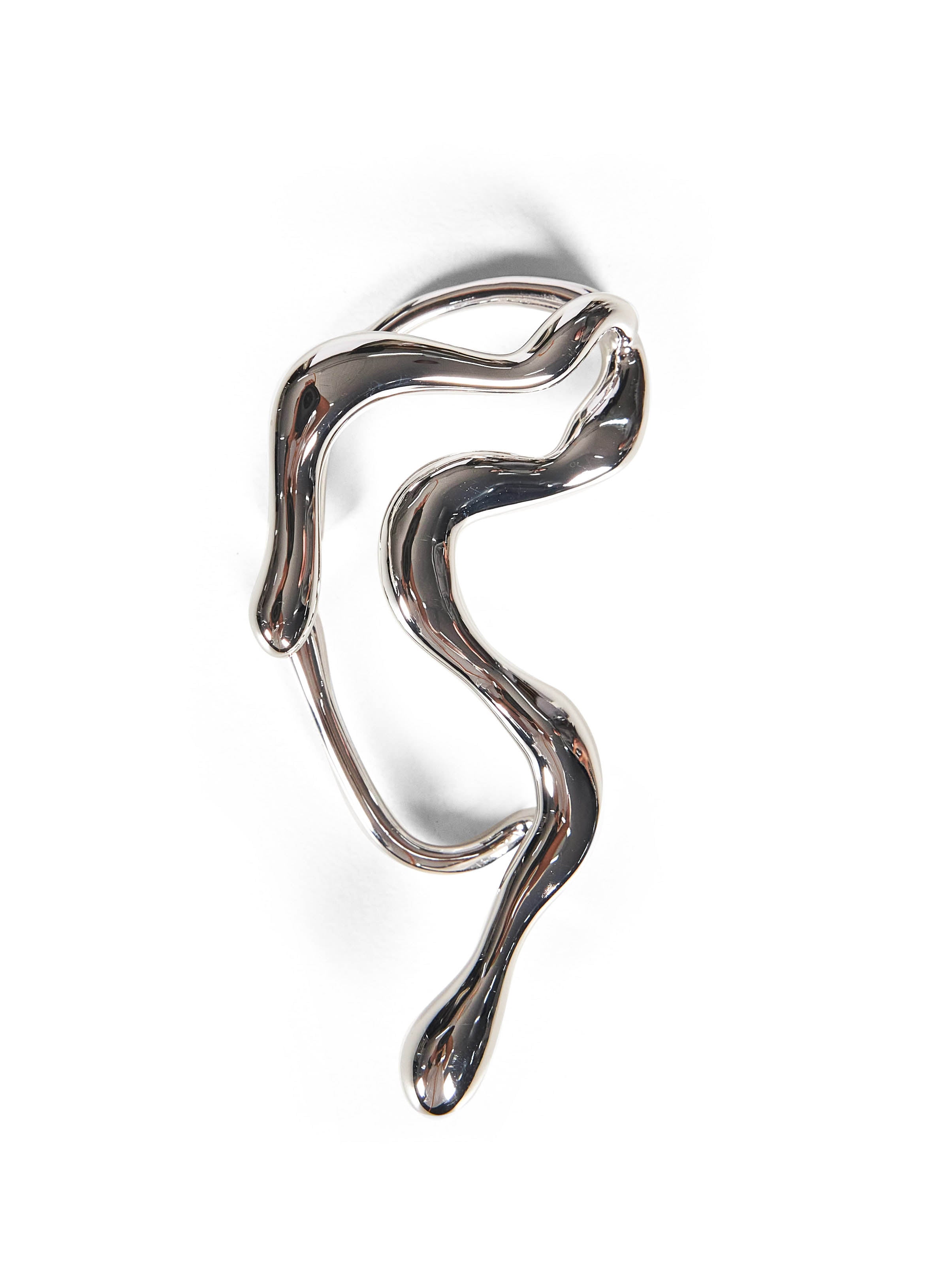 Earcuff ondulato in argento 