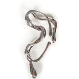 Earcuff ondulato in argento 