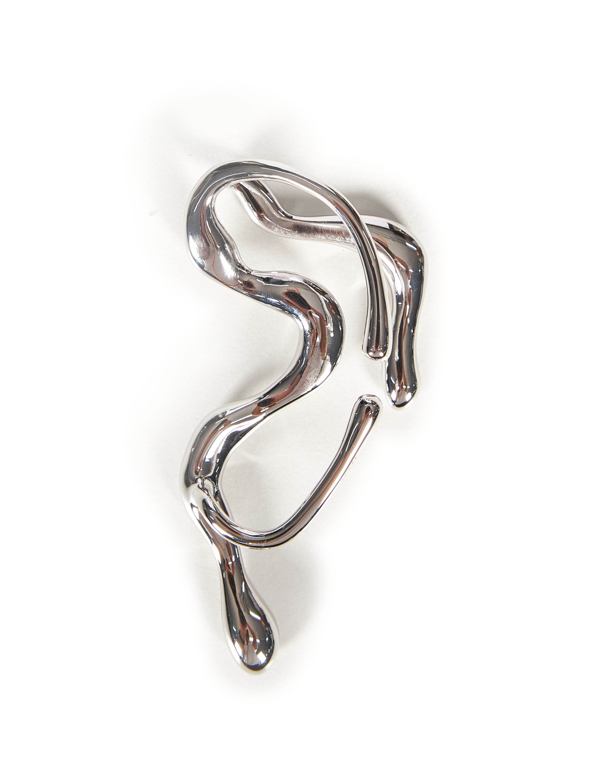 Earcuff ondulato in argento 